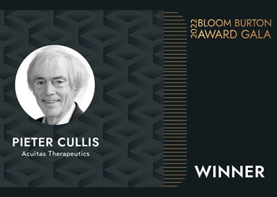 Co-Founder Dr. Pieter Cullis wins 2022 Bloom Burton Award